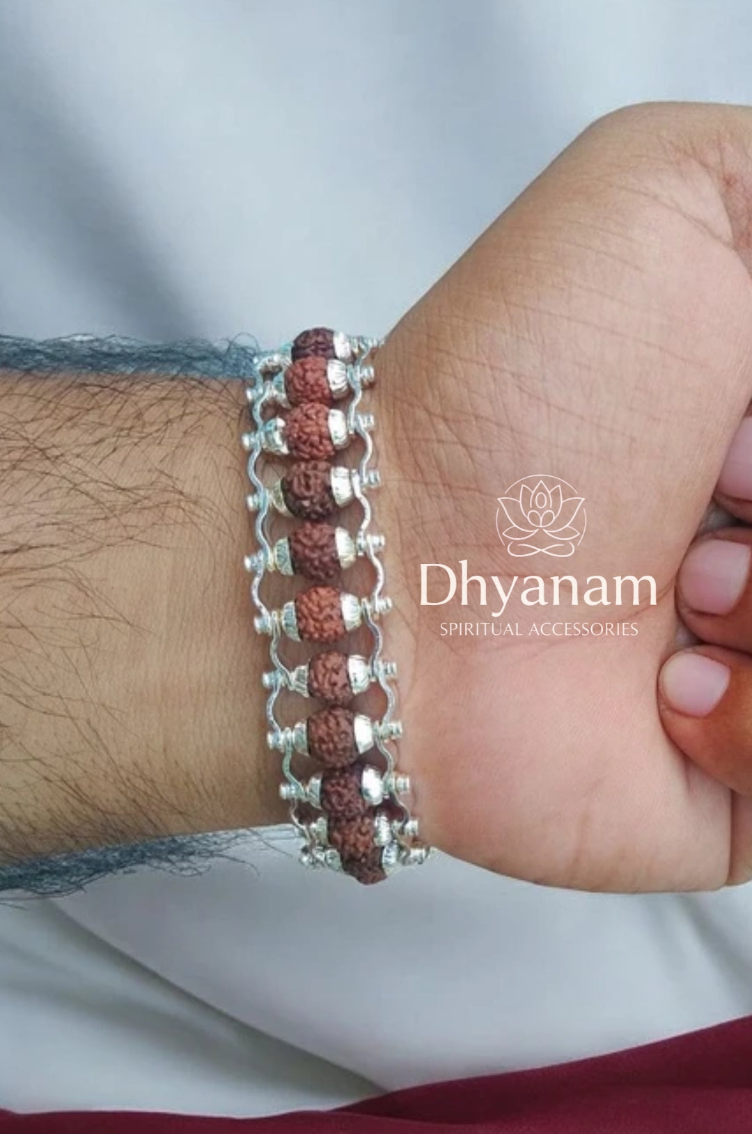 Premium Rudraksha Silver Plated Bracelet✨️📿