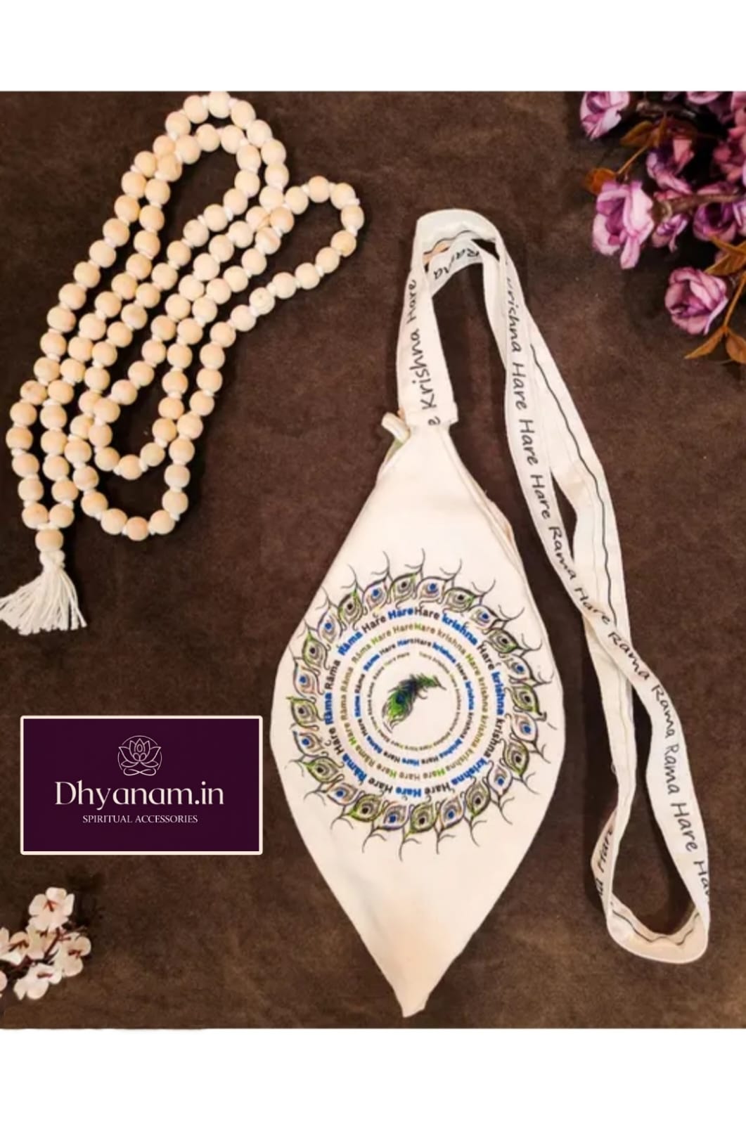 Hare Krishna Japa Mala With Gomukhi Bag