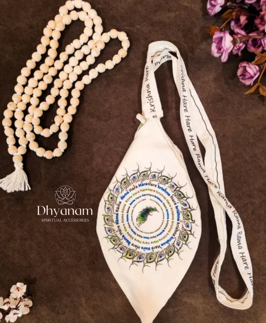 Hare Krishna Japa Mala With Gomukhi Bag