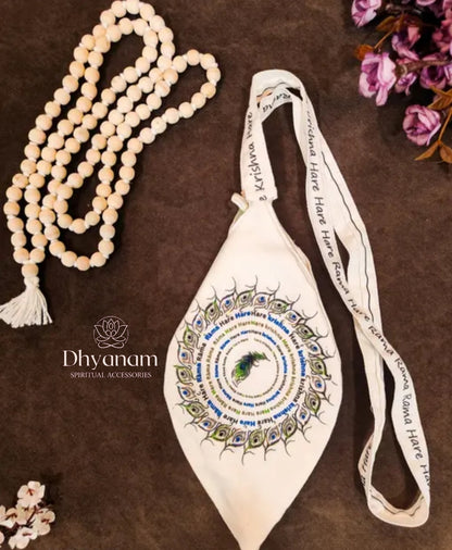 Hare Krishna Japa Mala With Gomukhi Bag