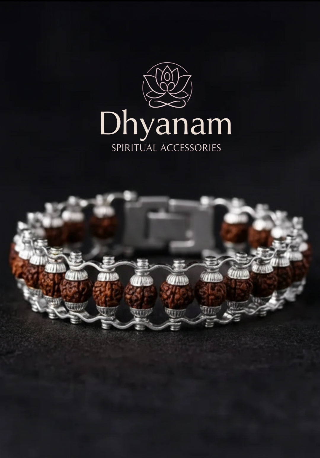 Premium Rudraksha Silver Plated Bracelet✨️📿