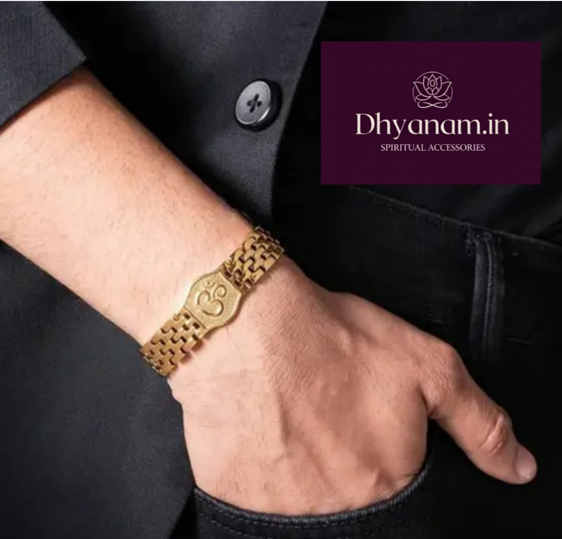 Premium Golden Om(ॐ) Bracelet✨️🕉📿