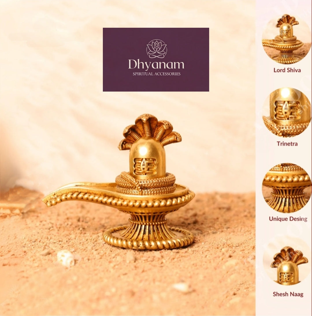 Premium Pure Brass Shivlingam With Sheshnaag✨️