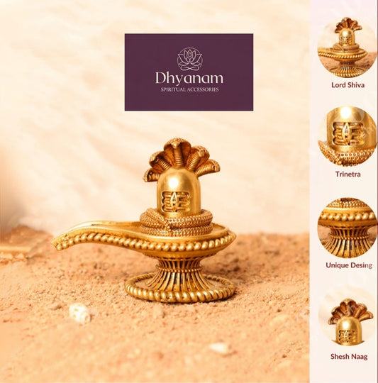 Premium Pure Brass Shivlingam With Sheshnaag✨️
