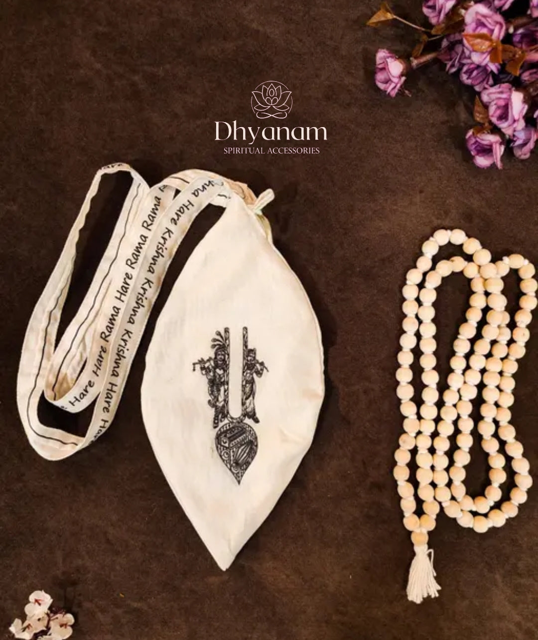 Hare Krishna Japa Mala With Gomukhi Bag