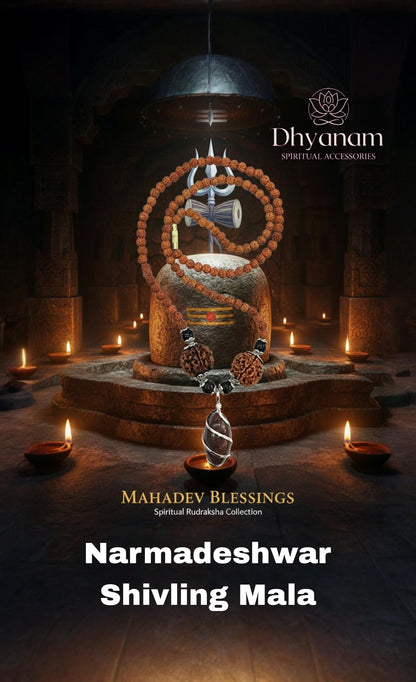 Narmadeshwar Shivling Siddha Rudraksha Mala📿🌸