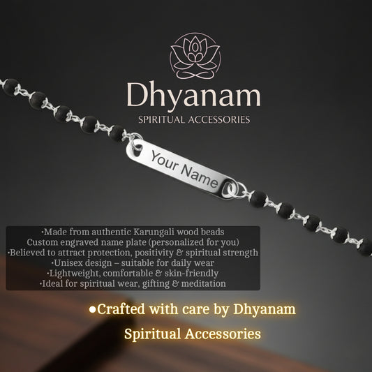 Dhyanam's Personalized Karungali Name Bracelet📿✨️