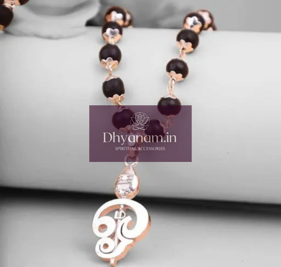 Authentic Murugan Vel karungali Mala Silver Plated 8mm 54 beads✨️