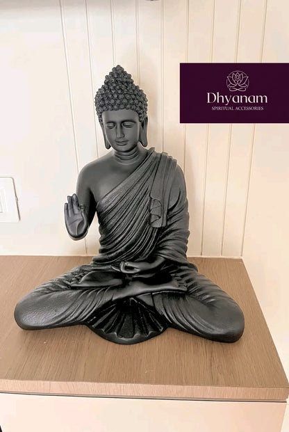 Black Meditating Buddha Statue – Peace & Serenity Decor✨️🖤