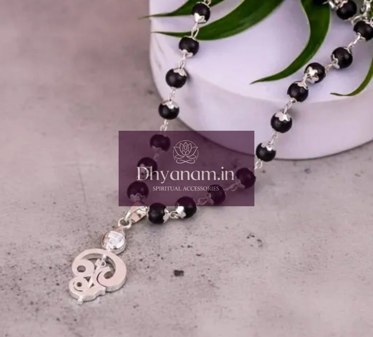 Authentic Murugan Vel karungali Mala Silver Plated 8mm 54 beads✨️