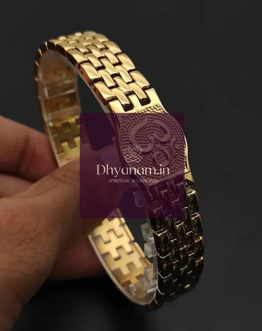 Premium Golden Om(ॐ) Bracelet✨️🕉📿