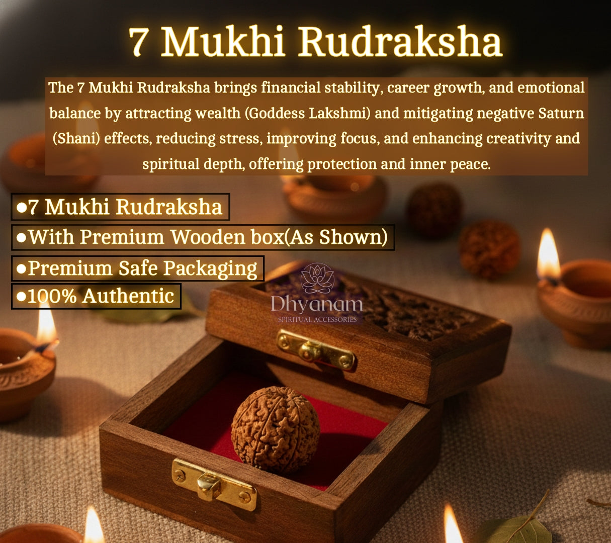 Authentic Nepali 7 Mukhi Rudraksha✨️📿