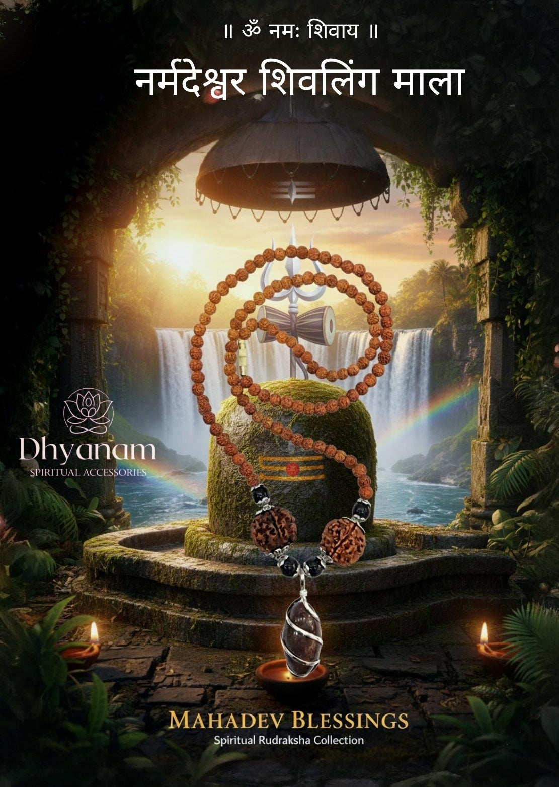 Narmadeshwar Shivling Siddha Rudraksha Mala📿🌸