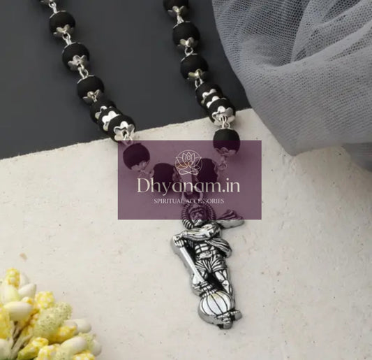 Authentic Karungali Mala With Hanuman Pendant✨️ – By Dhyanam Spritual Accessories